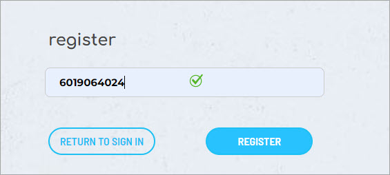 Enter your C Spire mobile number to register for your online account.