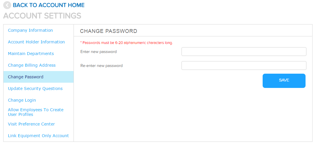 Click 'Change Password' to update your password.