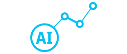 AI driven analytics icon