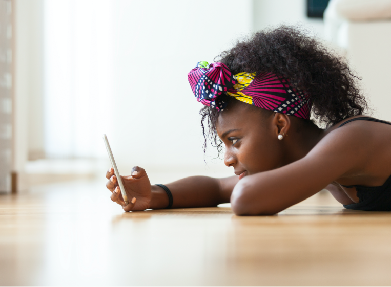 Girl using phone